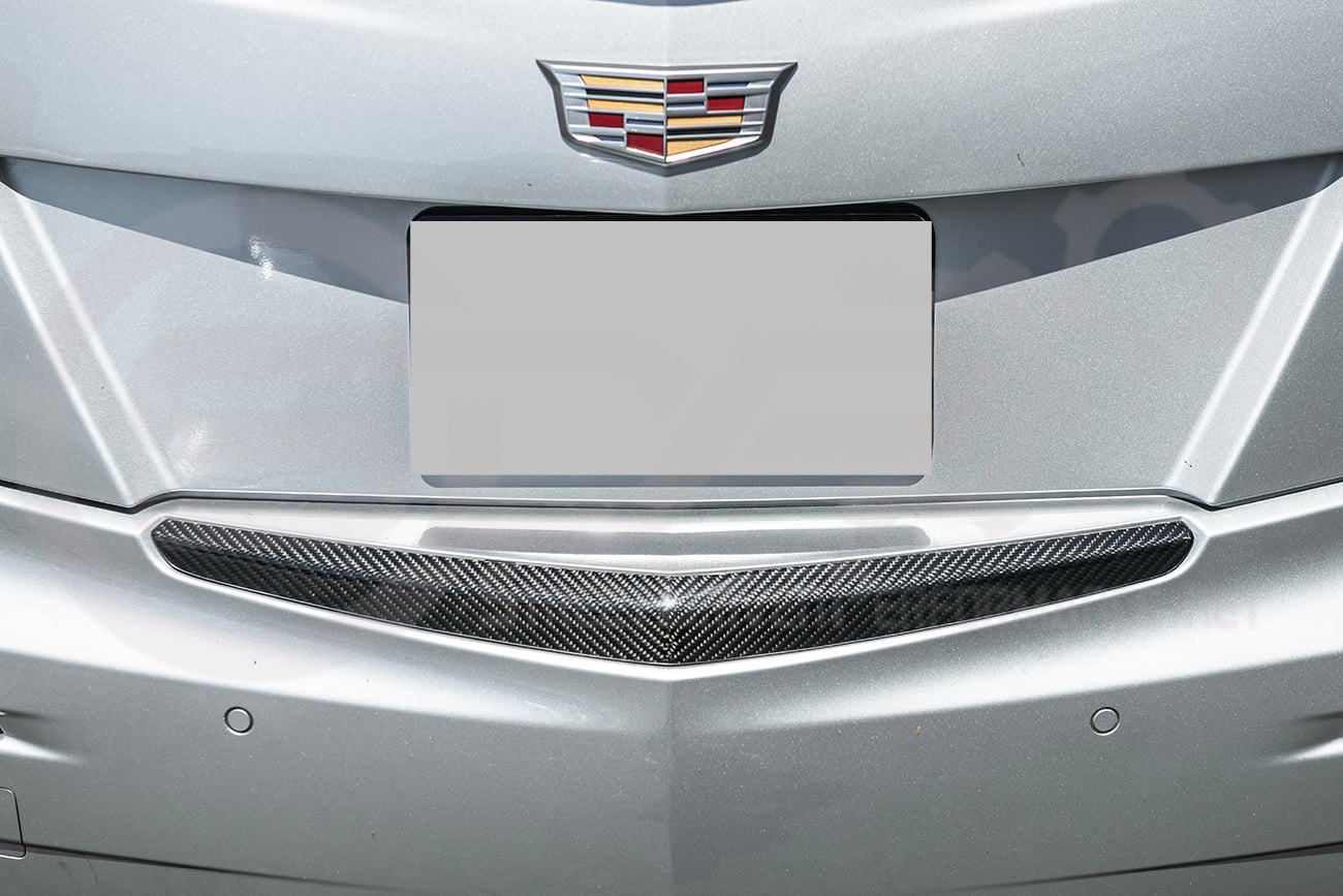 2016-2019 CADILLAC ATS / ATS-V COUPE or SEDAN  | CARBON FIBER REAR TRUNK DECKLID APPLIQUÉ INSERT TRIM REPLACEMENT